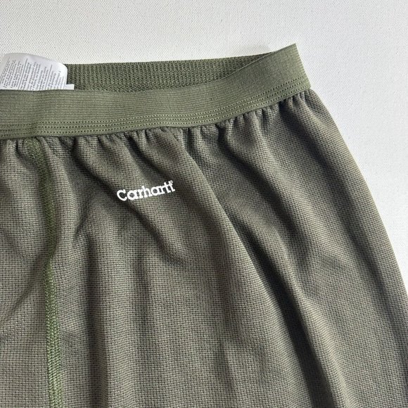 Carhartt Waffle Base Layer Pants Joggers Mens Size XL Green Active Thermal - Picture 5 of 8
